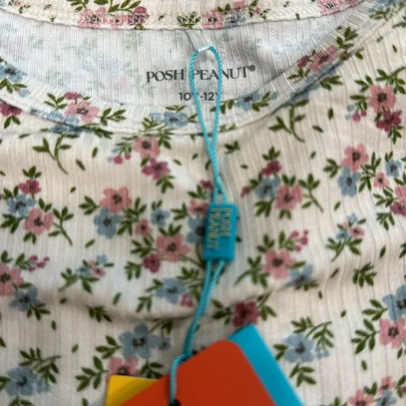 Blair Floral Long Sleeve Basic Pajamas, 10/12y - Picture 4 of 4